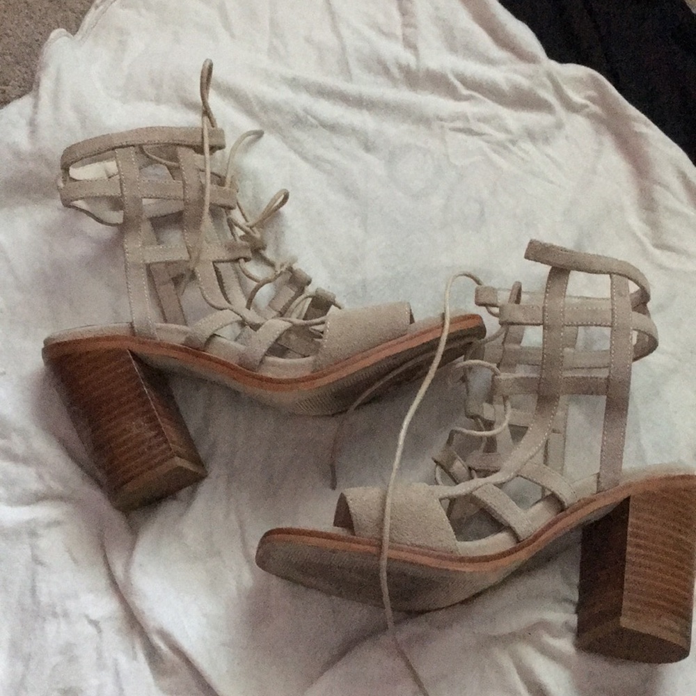 Sol Sana cage block heeled sandals